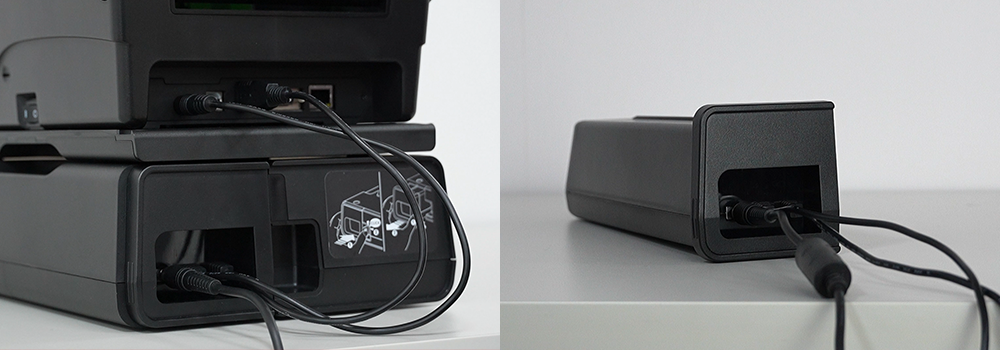 Battery station two charging methods