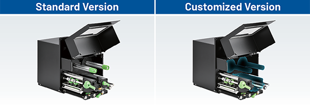 The PEX-1000 is a highly flexible print engine, making customized requirements and adjustments easy. In this case, removing components created more space and makes maintenance easier.