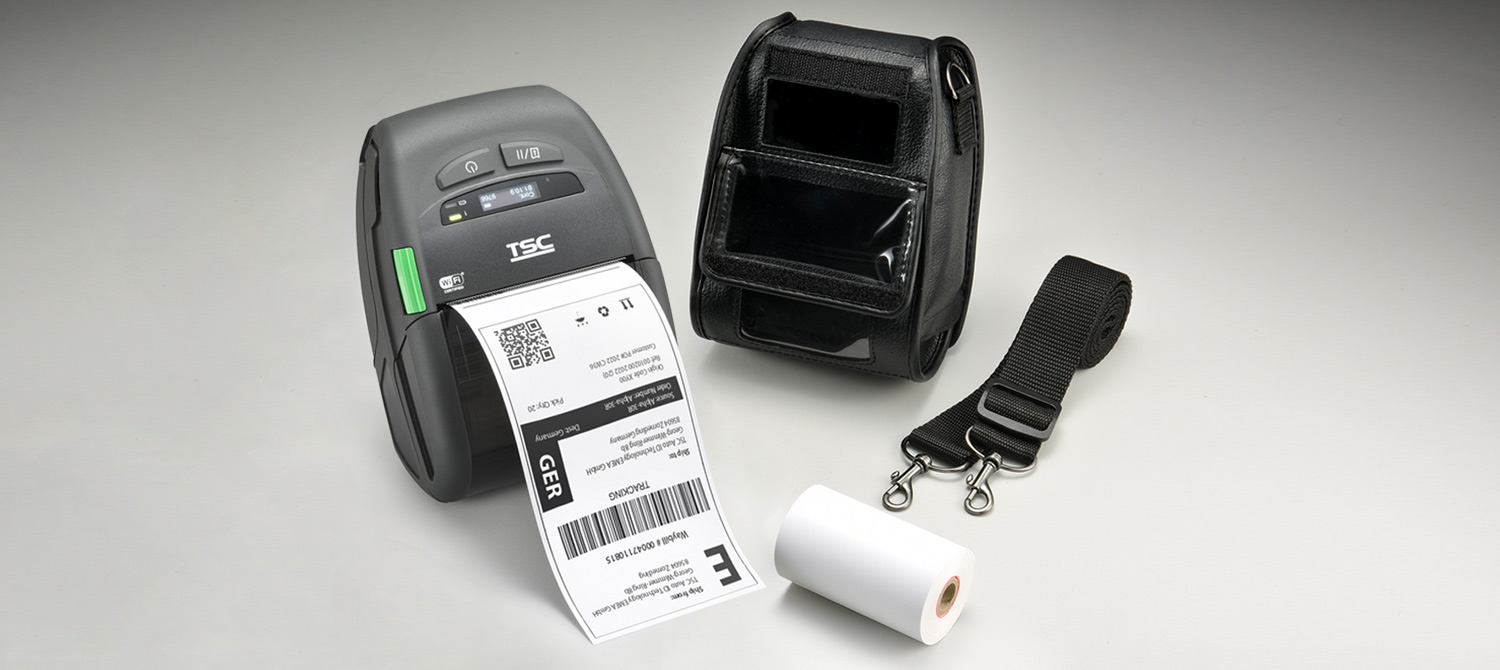 TSC Printronix Auto ID Alpha-30R tragbarger Drucker mit Zubehör