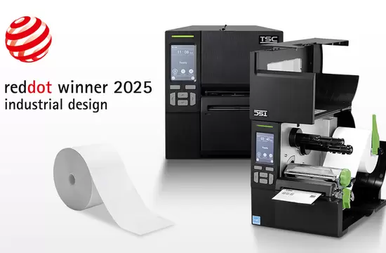 Die Linerless-Drucker der Modellreihe MB241 von TSC Auto ID erhalten den Red Dot Award für effiziente industrielle Etikettierung