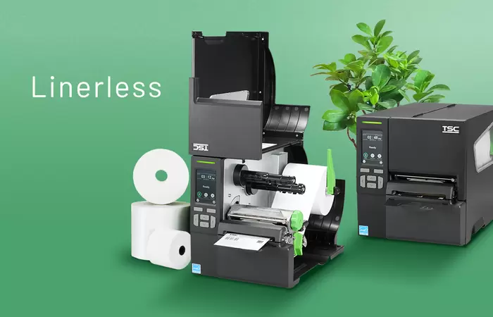 Промышленный принтер серии MB240 для печати этикеток без подложки обеспечивает производительность с высокой степенью экологичности