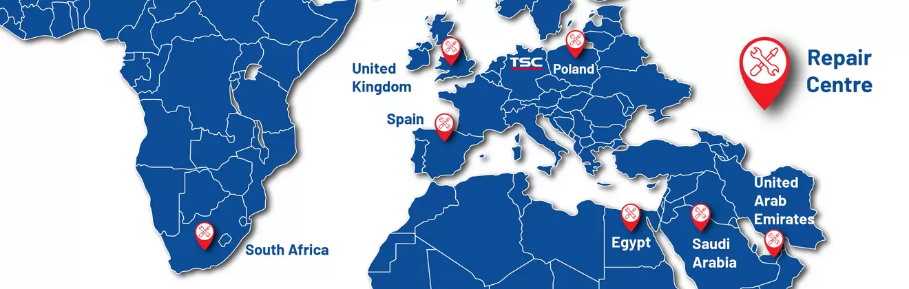 Map plotting location of centres