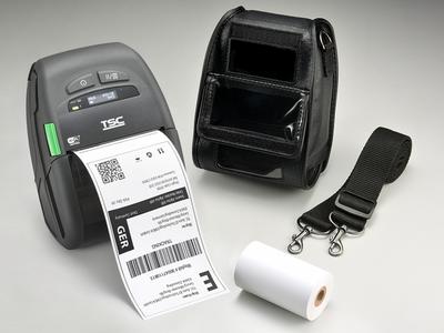 TSC Printronix Auto ID Alpha-30R mobile printer with accessories